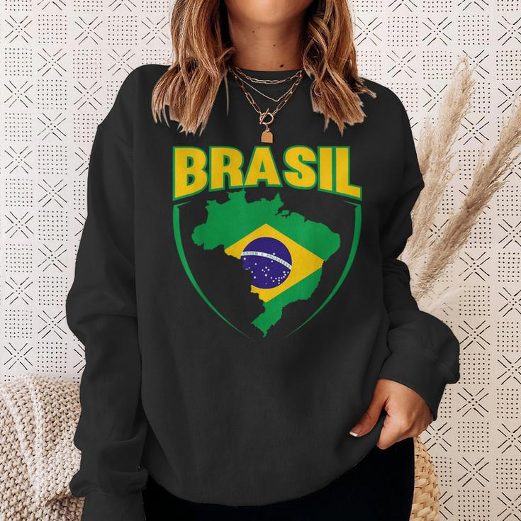 Brasil Sport Soccer Football Brazilian Flag Sweatshirt Gifts for Her