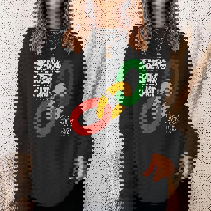 Breaking Every Chain Since 1865 Junenth Freedom Sweatshirt Gifts for Her
