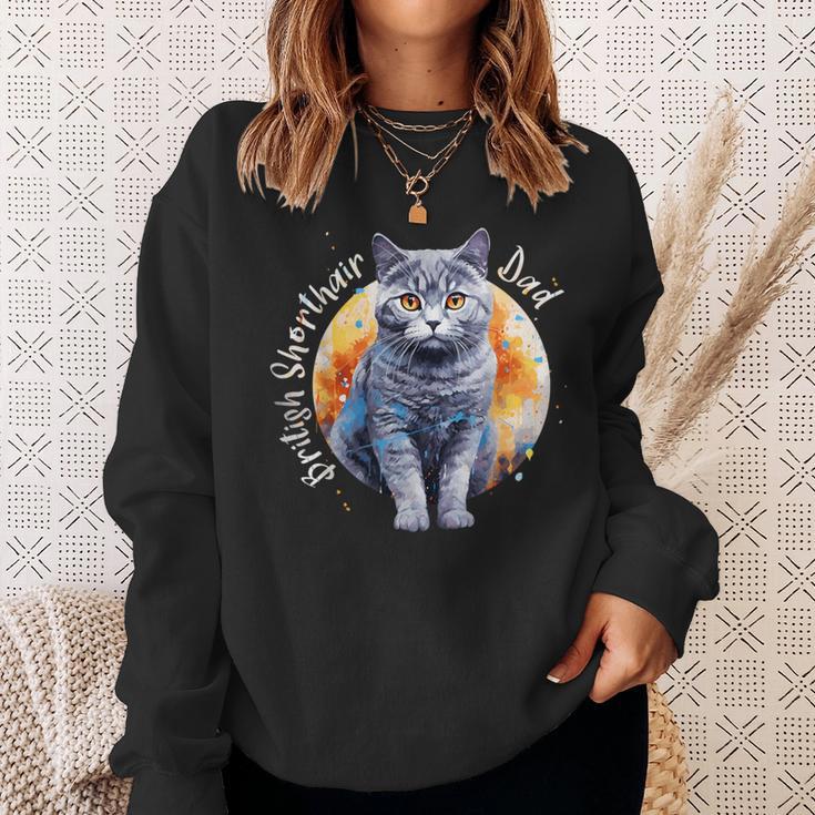 Britisch Kurzhaar Katzen Papa Cat Dad Daddy Haustier Freund Sweatshirt Geschenke für Sie