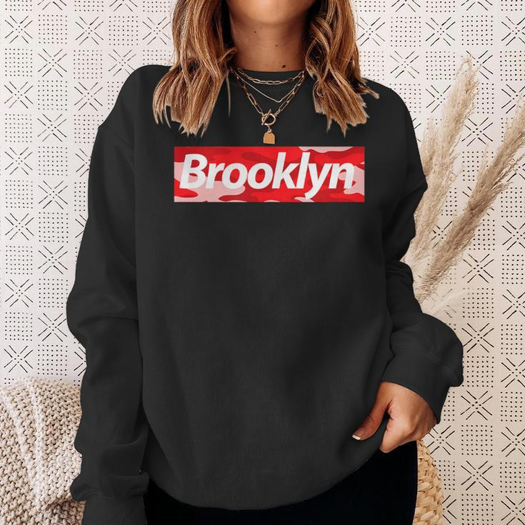 Brooklyn New York Red Camo Box Parody Sweatshirt Gifts for Her
