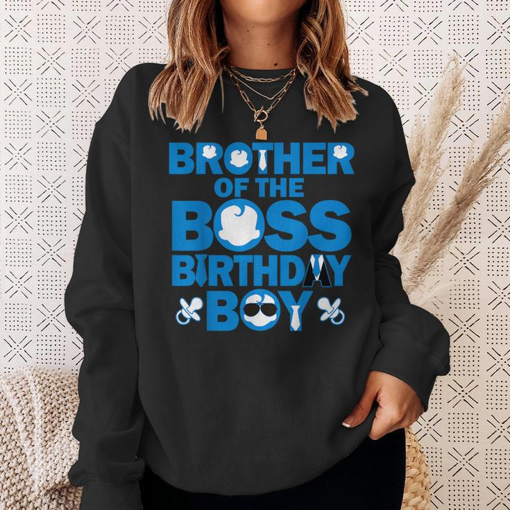 Brother Of The Boss Birthday Boy Baby Family Party Decor Sweatshirt Gifts for Her