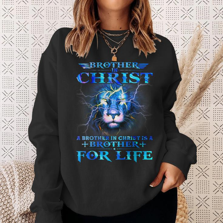 A Brother In Christ Is A Brother For Life Powerful Quote Sweatshirt Gifts for Her