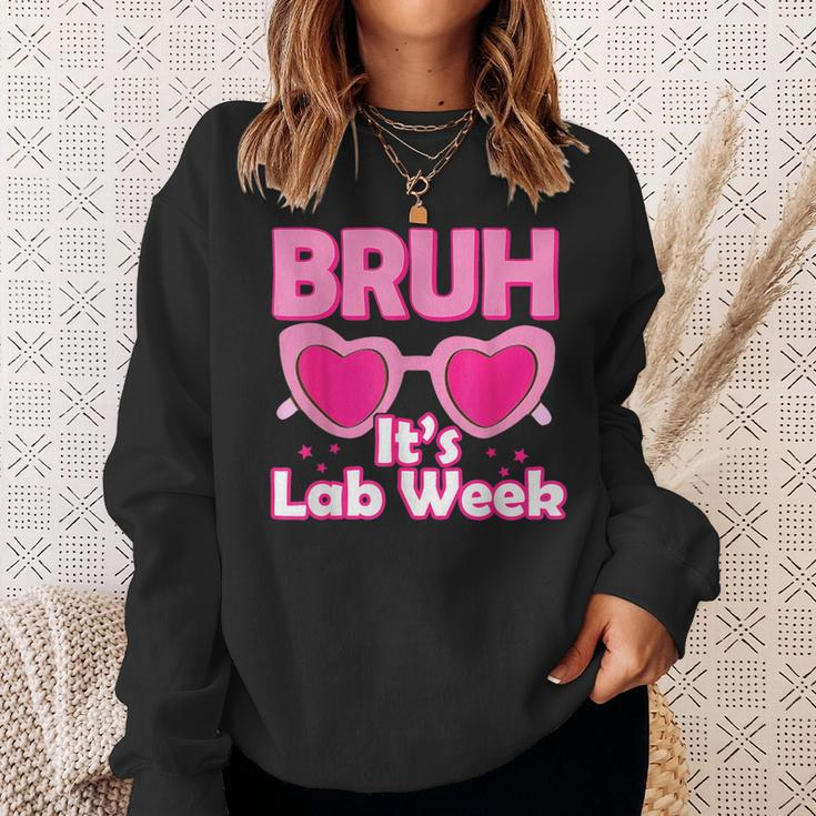 Bruh Pink Lab Week 2024 Medical Lab Science Lab Tech Team Sweatshirt Gifts for Her