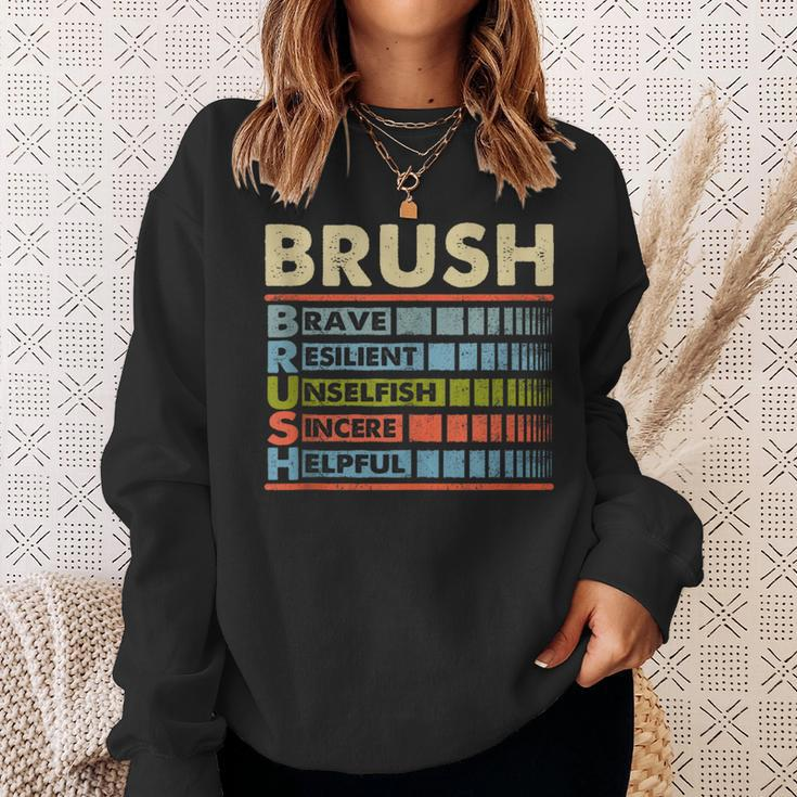 Brush Family Name Brush Last Name Team Sweatshirt Gifts for Her