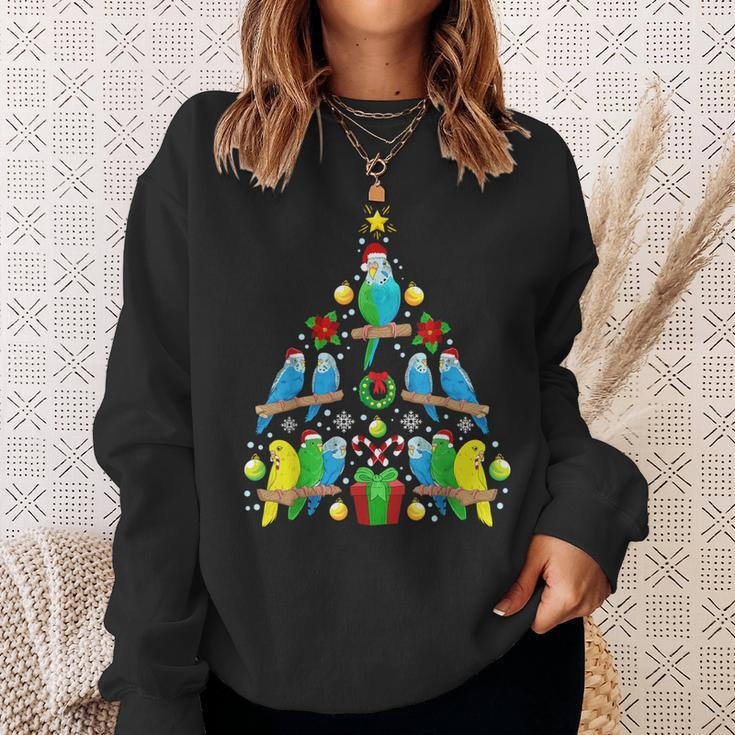 Budgie Christmas Tree Bird Christmas Sweatshirt Geschenke für Sie