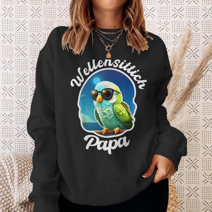 Budgie Papa Parakeet Bird Owner Welli Sweatshirt Geschenke für Sie