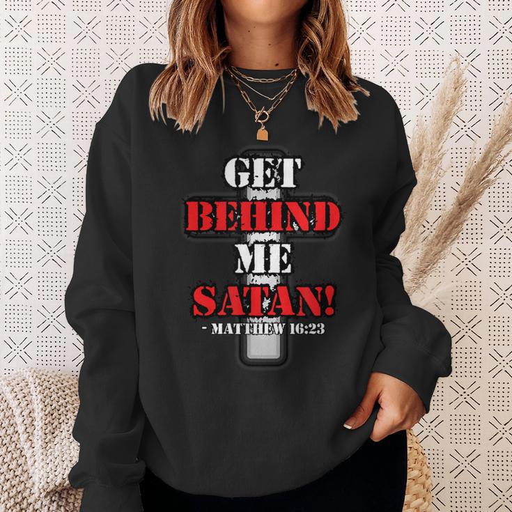 Buffalo Get Behind Me Satan Matthew 1623 Sweatshirt Gifts for Her