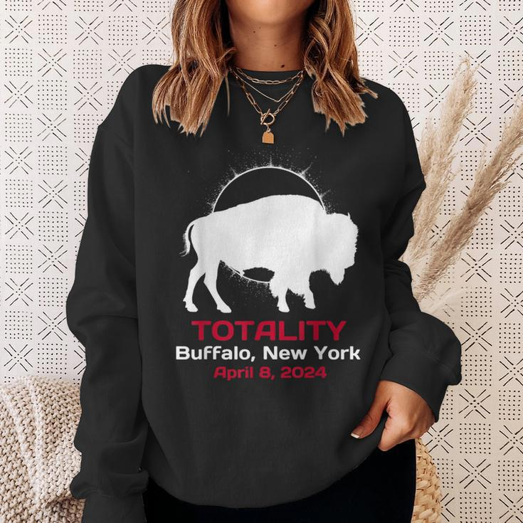 Buffalo New York Solar Eclipse Totality April 8 2024 Sweatshirt Gifts for Her