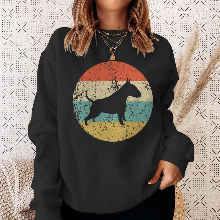Bull Terrier Vintage Retro Bull Terrier Dog Sweatshirt Gifts for Her