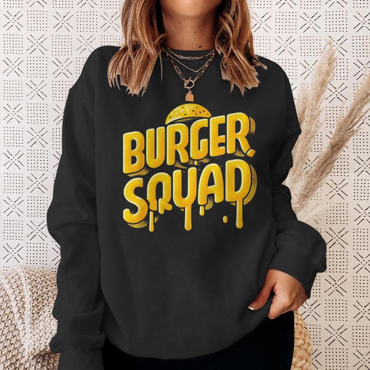 Burger Squad Lover Fast Food Vintage Sweatshirt Gifts for Her