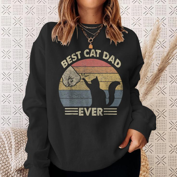 Ca Best Cat Dad Ever Daddy For Fathers Day Sweatshirt Gifts for Her