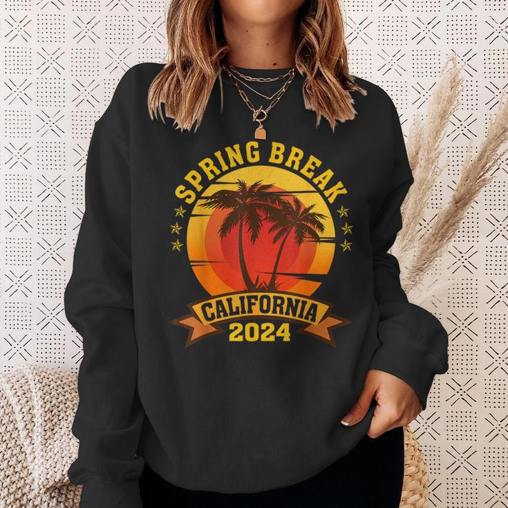California 2024 Spring Break Family School Vacation Retro Sweatshirt Gifts for Her