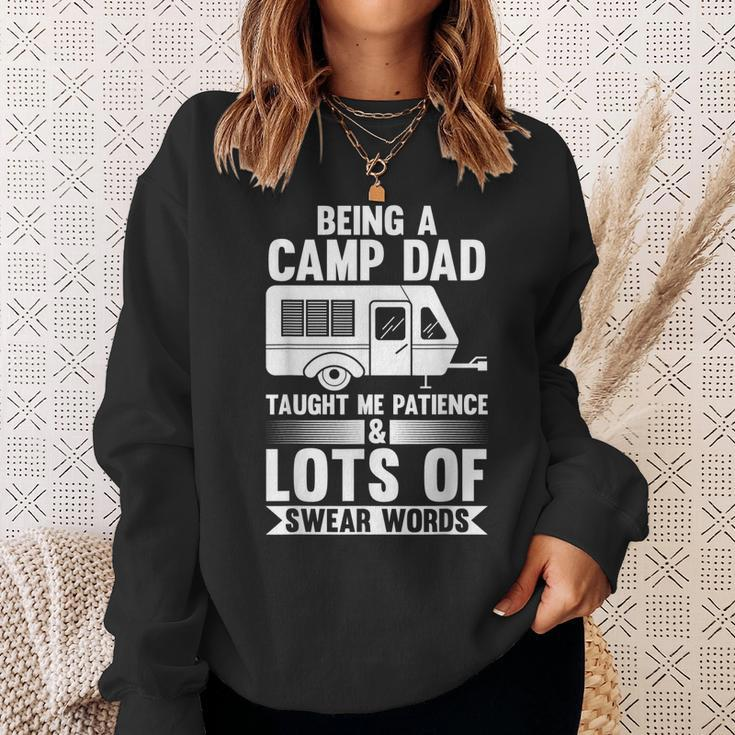 Being A Camp Dad Taught Me Patience Camper Sweatshirt Gifts for Her