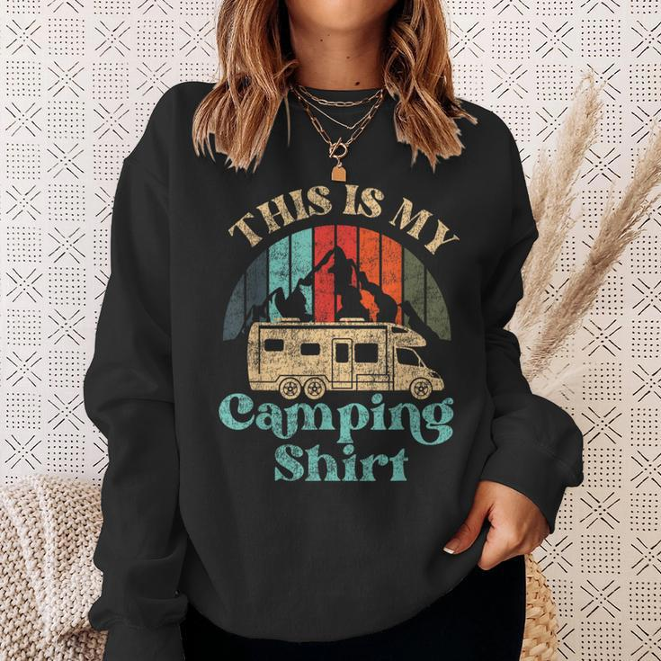 This Is My Camping Motorhome Campervan Retro Vintage Sweatshirt Gifts for Her