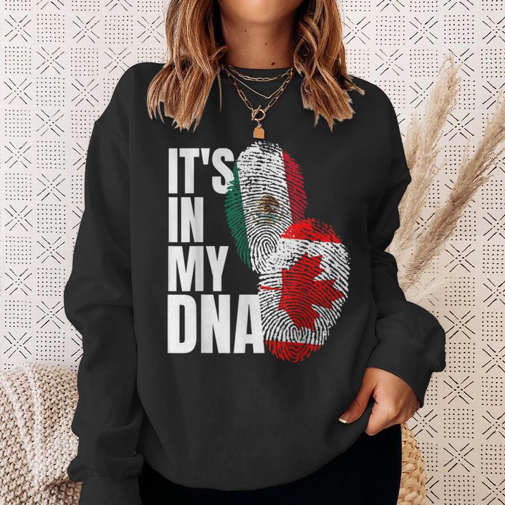 Canadian And Mexican Dna Flag Heritage Sweatshirt Gifts for Her