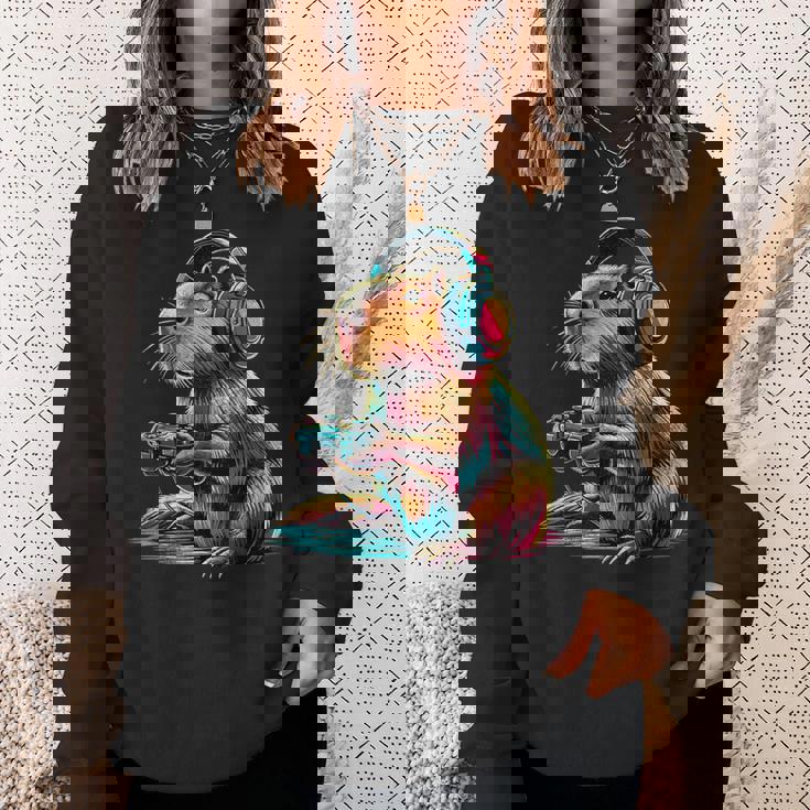 Capybara Video Games Capybara Sweatshirt Gifts for Her