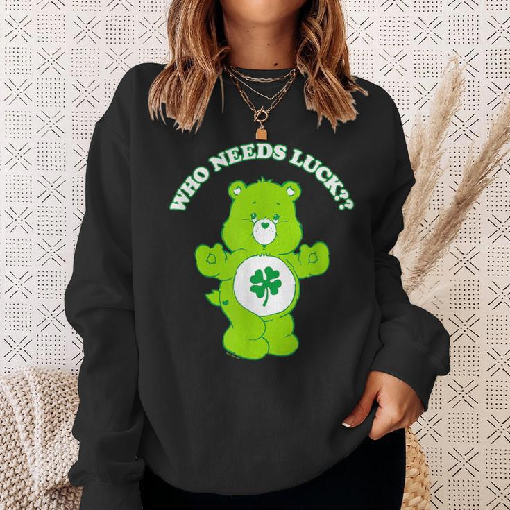 Care Bears St Patrick's Day Good Luck Bear Who Needs Luck Sweatshirt Gifts for Her