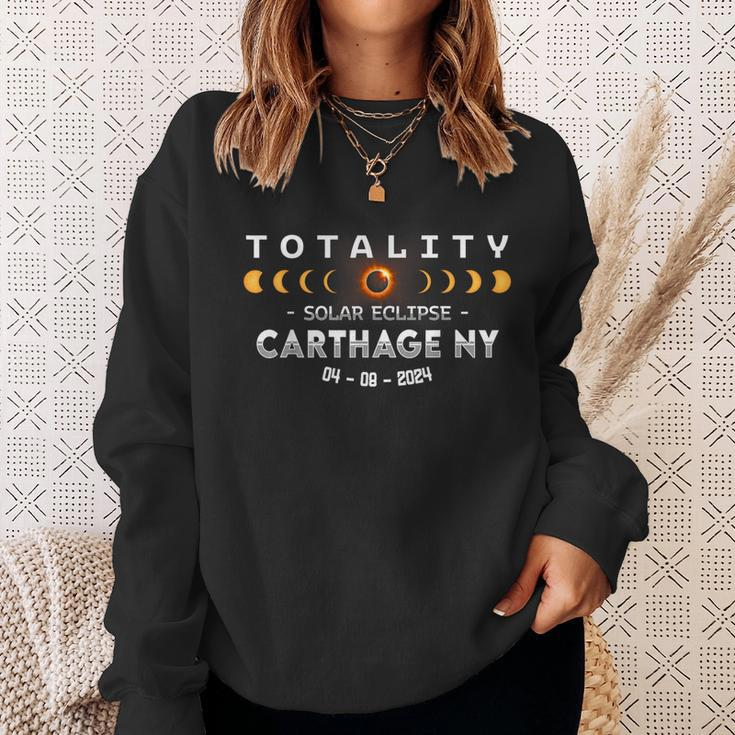 Carthage Ny Total Solar Eclipse 2024 Sweatshirt Gifts for Her