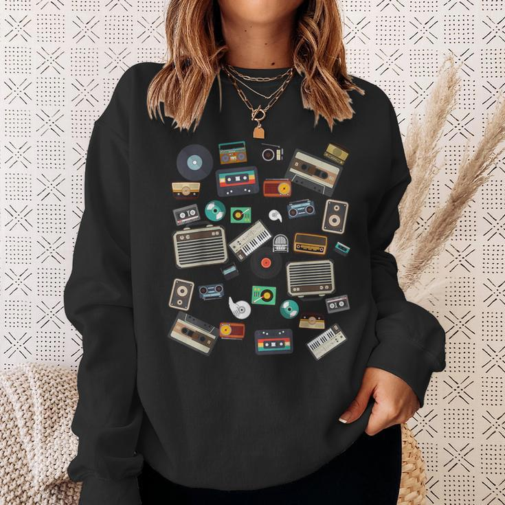 Cassette Tapes Mixtapes 1980S Radio Music Vintage Sweatshirt Gifts for Her