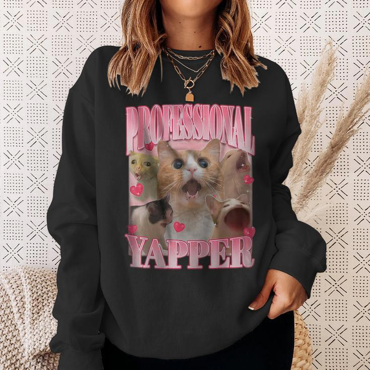 Cat Professional Yapper Oddly Specific Meme Sweatshirt Gifts for Her
