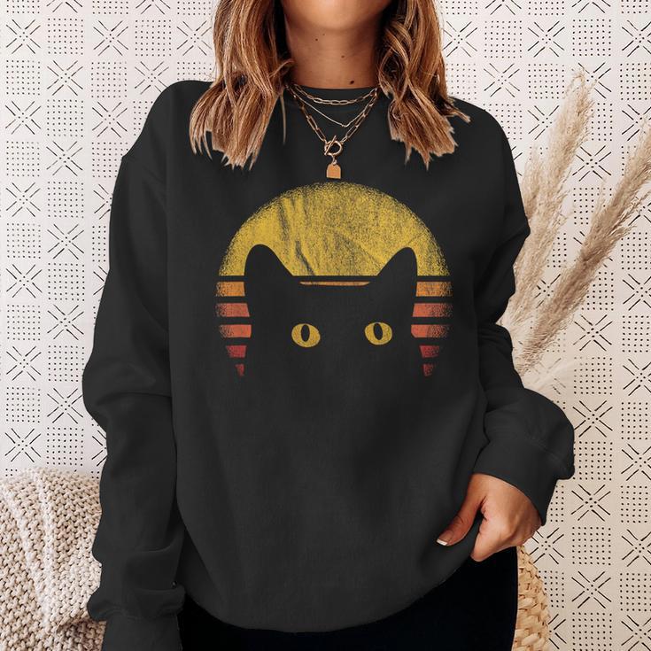 Cat Retro Vintage Sweatshirt Geschenke für Sie