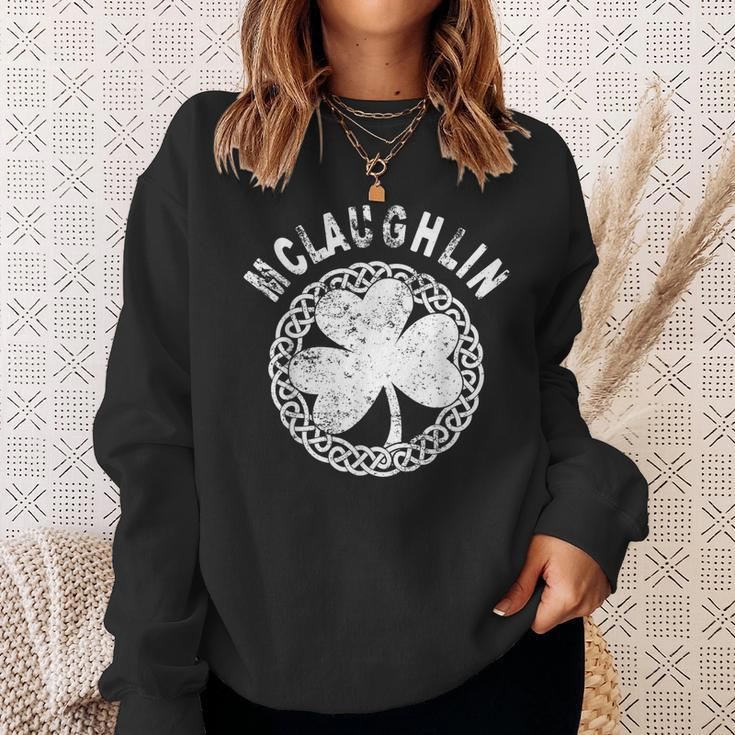 Celtic Theme Mclaughlin Irish Family Name Sweatshirt Gifts for Her