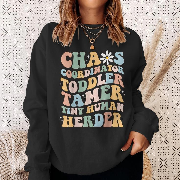 Chaos Coordinator Toddler Tamer Tiny Human Herder Daycare Sweatshirt Gifts for Her