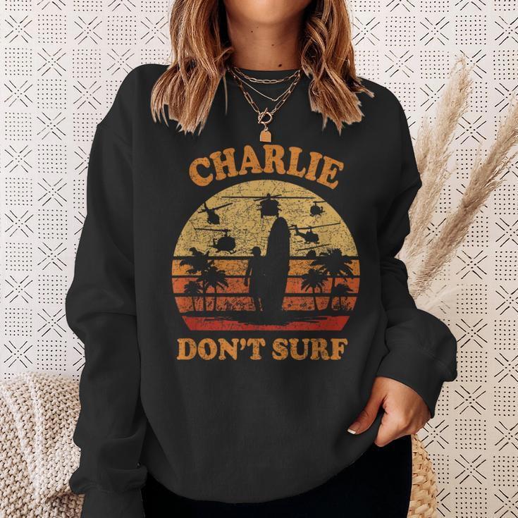Charlie Surft Nicht Im Military Vietnam War Sweatshirt Geschenke für Sie