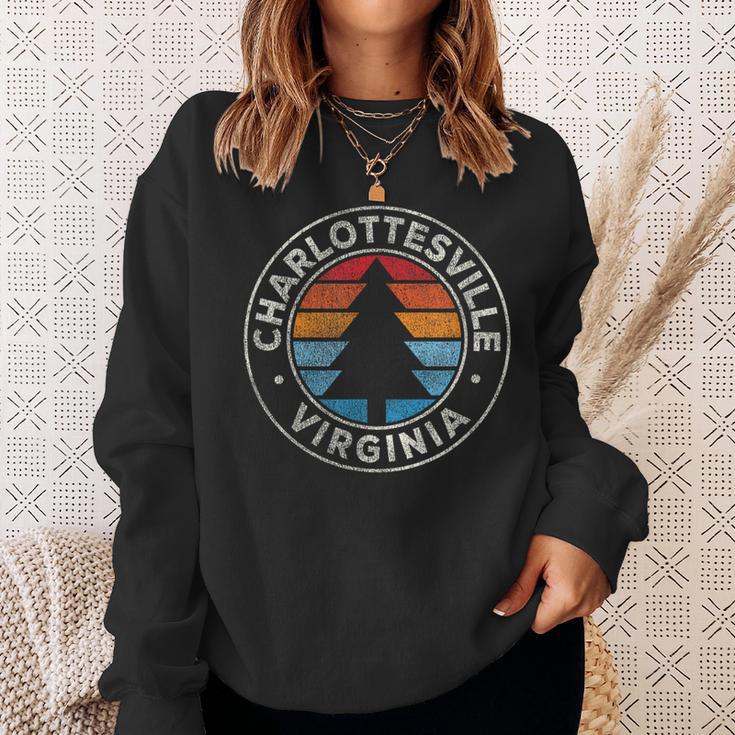 Charlottesville Virginia Va Vintage Graphic Retro 70S Sweatshirt Gifts for Her