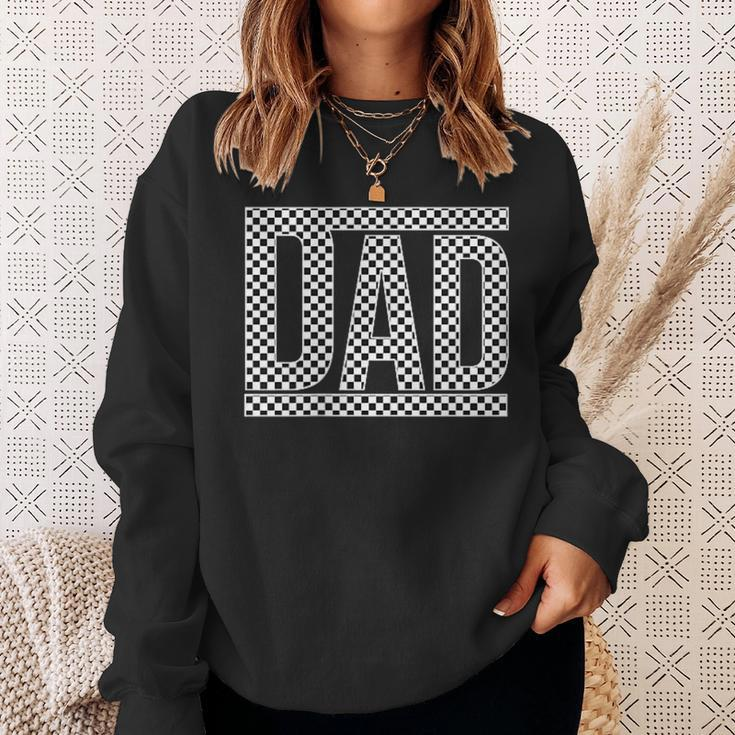 Checkered Racing Birthday Party Matching Family Race Car Dad Sweatshirt Gifts for Her