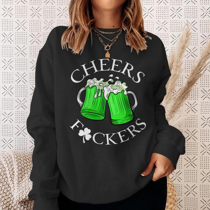 Cheers FCkers St Patrick's Day Lucky Sweatshirt Gifts for Her