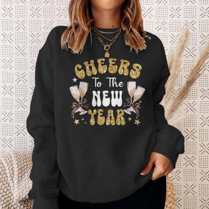 Cheers To The New Year 2024 Champagne Happy New Year 2024 Sweatshirt Gifts for Her