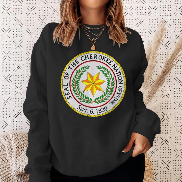 Cherokee Nation Seal Native American Indian Honor Roots Sweatshirt Gifts for Her