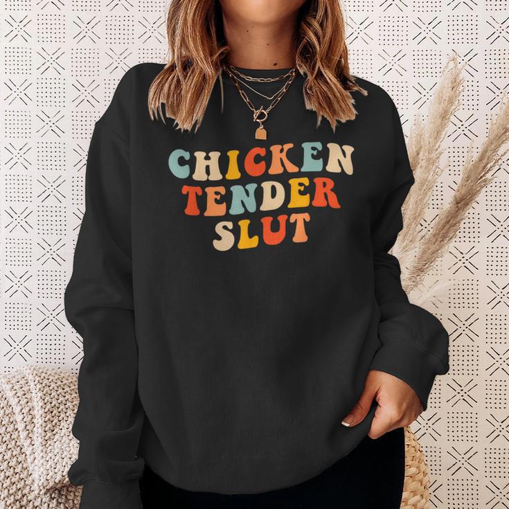 Chicken Tender Slut Retro Sweatshirt Gifts for Her