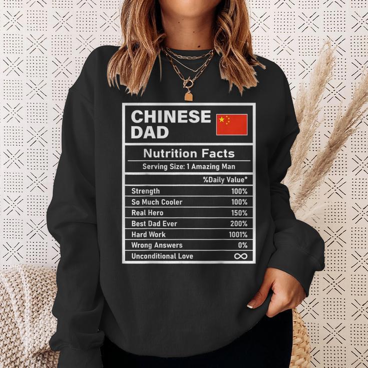 Chinese Dad Nutrition Facts Father's Day National Heritage Sweatshirt Gifts for Her