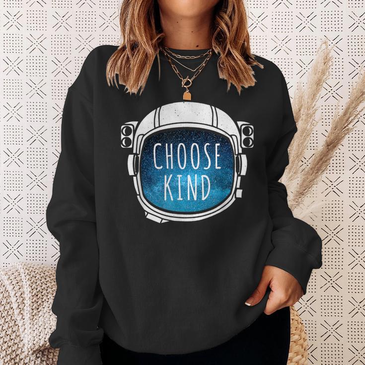 Choose Kind Anti-Bullying Astronaut HelmetSweatshirt Gifts for Her