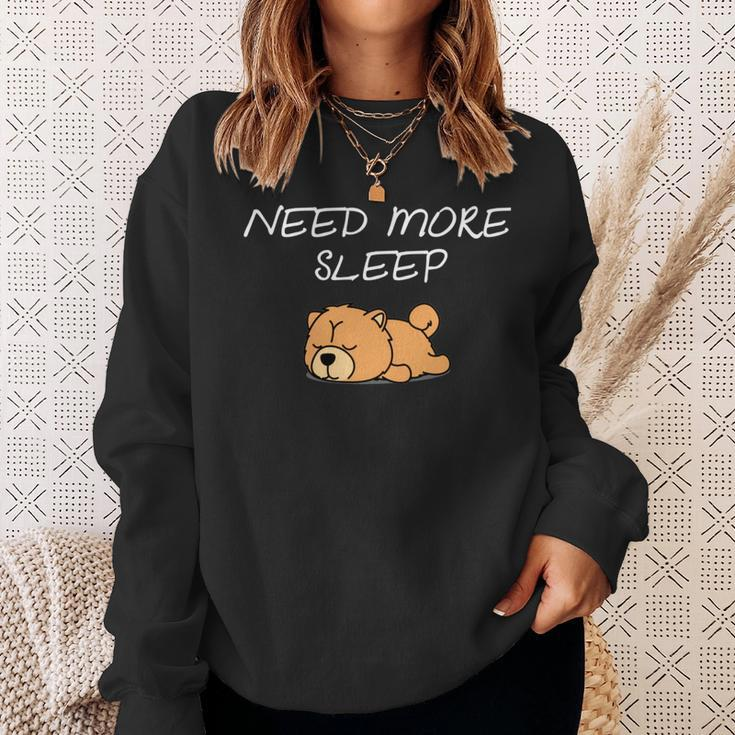 Chow Chow Dog Puppy Need More Sleep Pajama For Bedtime Sweatshirt Gifts for Her