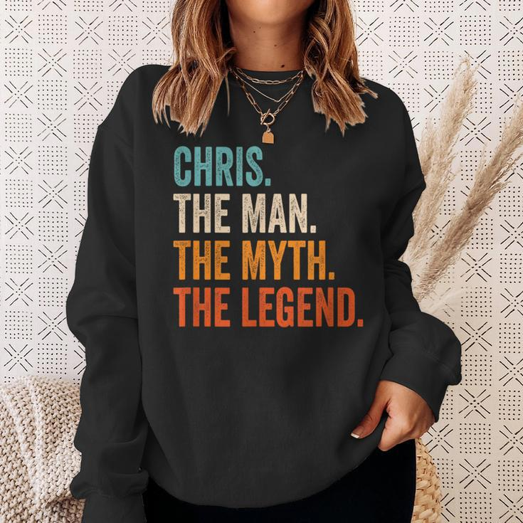 Chris The Man The Myth The Legend First Name Chris Sweatshirt Gifts for Her