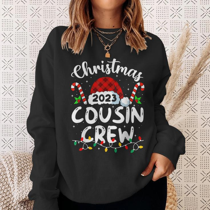 Christmas 2023 Cousin Crew Family Santa Hat Xmas Pajama Sweatshirt Gifts for Her