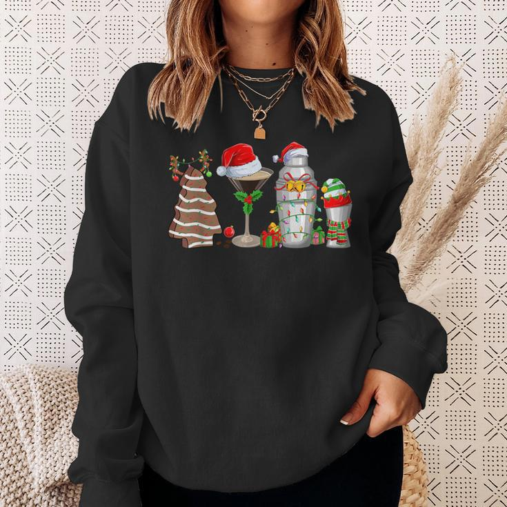 Christmas Cocktail Espresso Martini Drinking Party Bartender Sweatshirt Gifts for Her