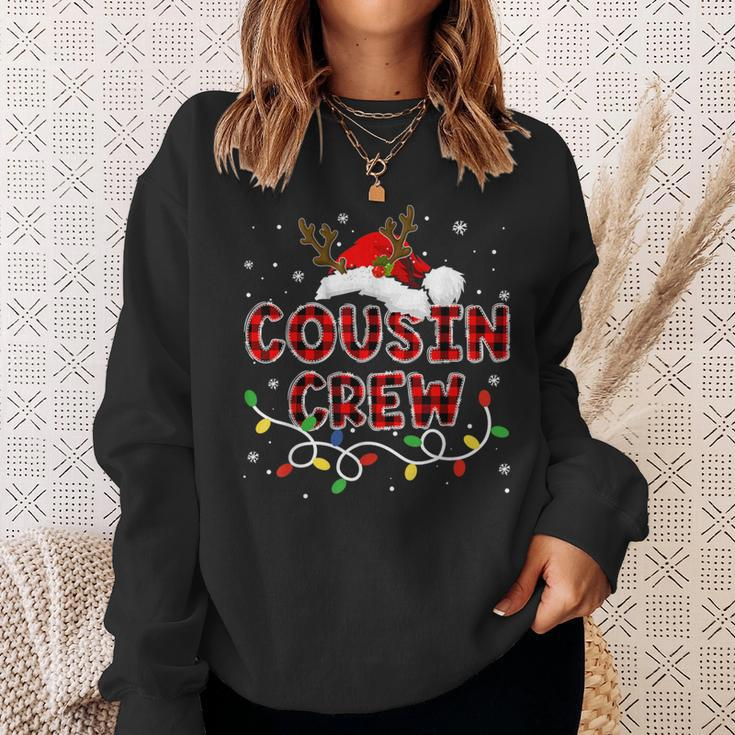 Christmas Cousin Crew Buffalo Plaid Family Xmas Pajamas Pjs Sweatshirt Gifts for Her