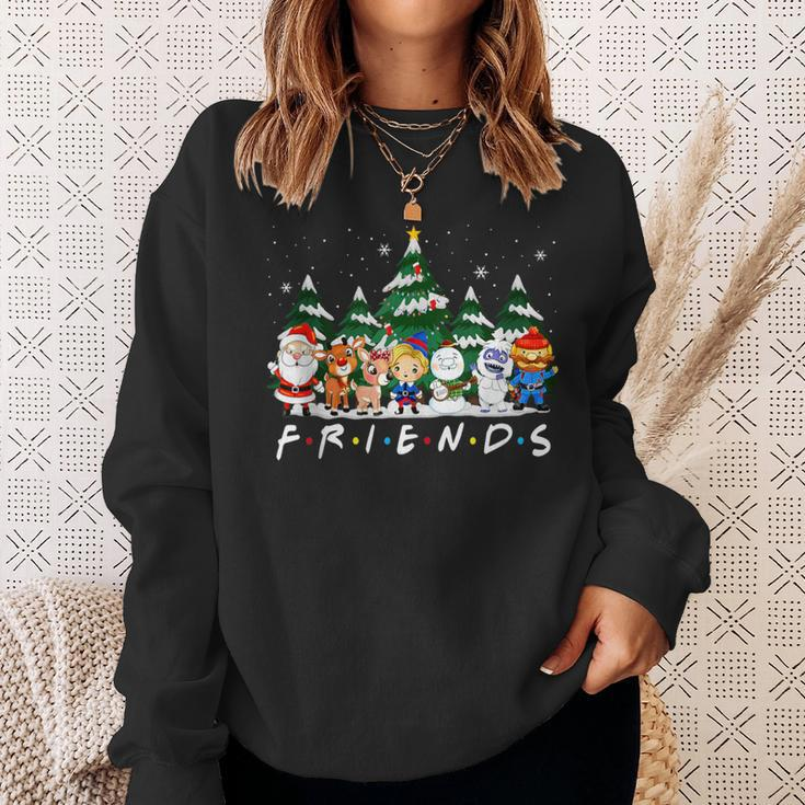 Christmas Friends Santa Rudolph Snowman Xmas Family Pajamas Sweatshirt Gifts for Her