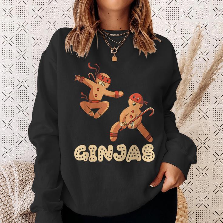 Christmas Ginjas Ninja Gingerbread Man Sweatshirt Gifts for Her