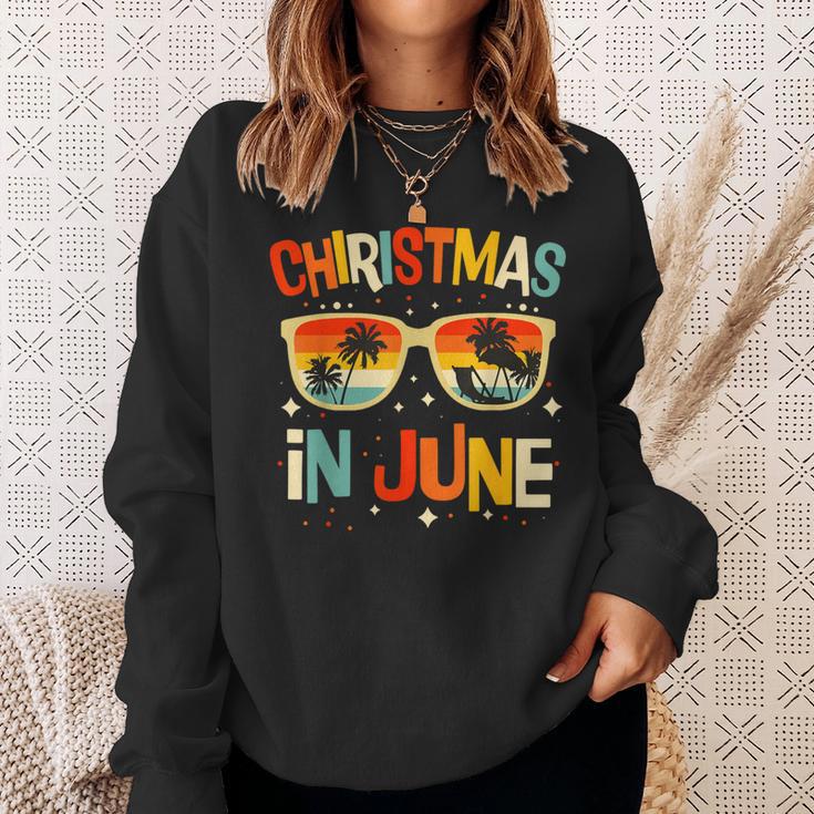 Christmas In June Sunglasses Summer Vacation Xmas Sweatshirt Gifts for Her