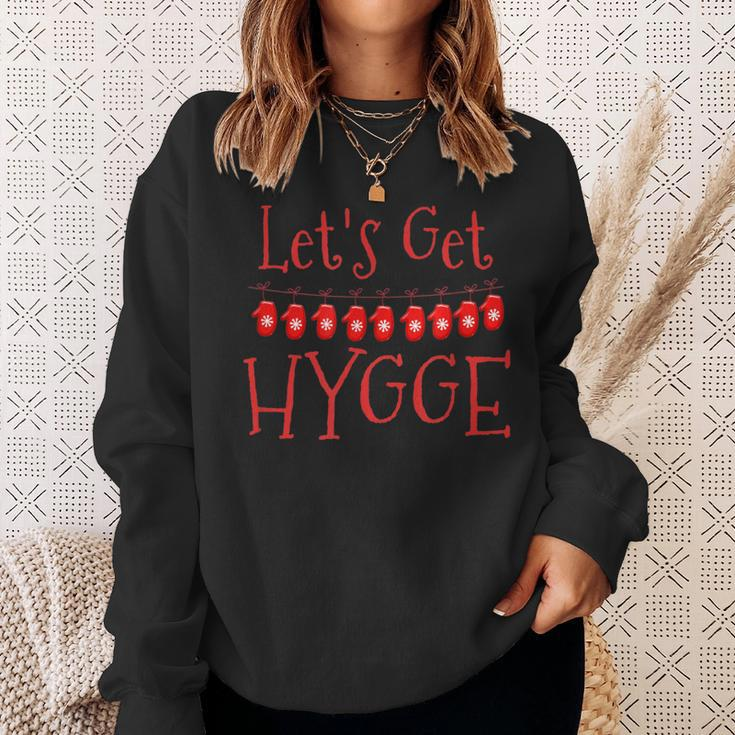 Christmas Let's Get Hygge Winter For Xmas Stockings Sweatshirt Gifts for Her