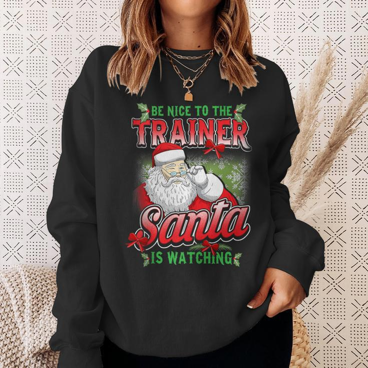 Christmas Personal Trainer Gym Workout Exercise Santa Claus Sweatshirt Gifts for Her