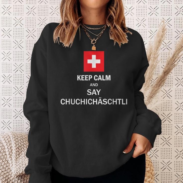 Chuchichäschtli Swiss Swiss German Black Sweatshirt Geschenke für Sie