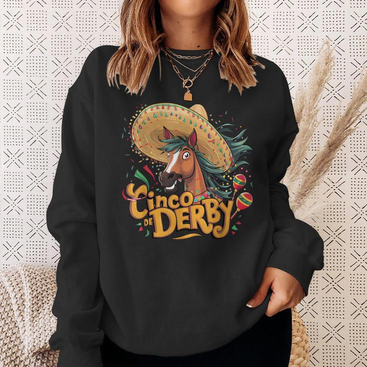 Cinco De Derby Derby Party Horse Sweatshirt Gifts for Her