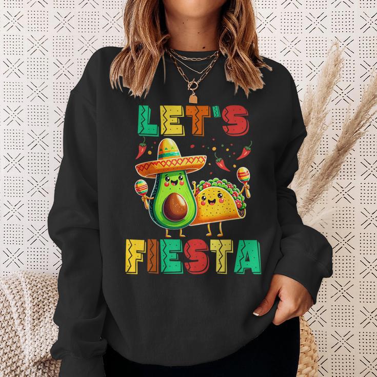 Cinco De Mayo Let's Fiesta Avocado And Tacos Cinco De Mayo Sweatshirt Gifts for Her