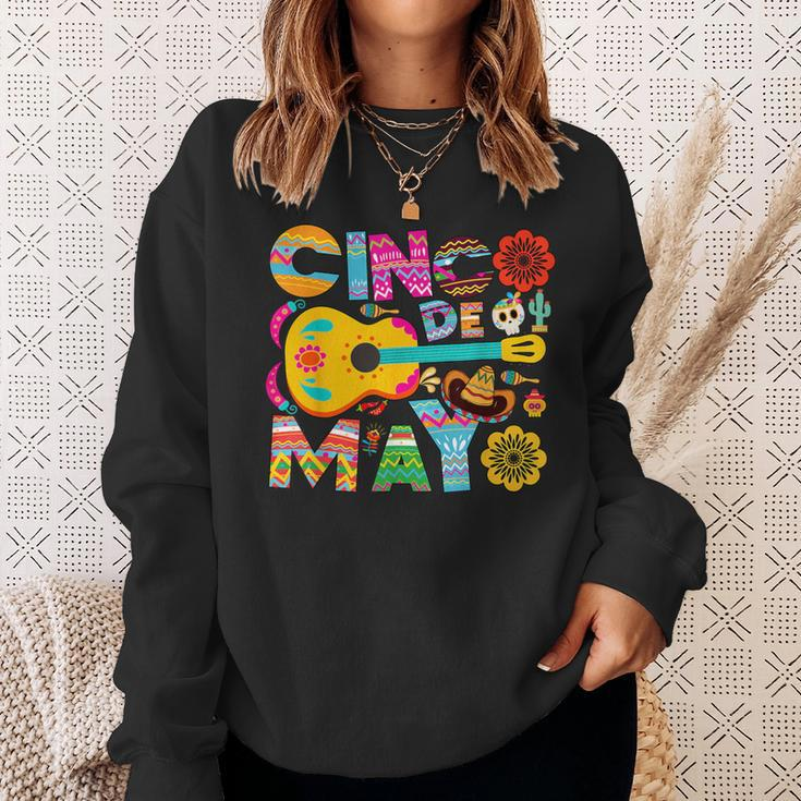 Cinco De Mayo Mexican Taco Guitar Fiesta Cinco De Mayo Sweatshirt Gifts for Her